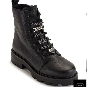 Karl Lagerfeld Black Leather Boots